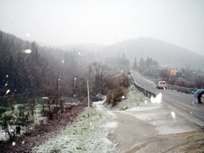 Neve sulla strada provinciale dei Colli Alti